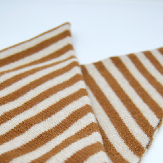 Soft Brown and Oatmeal Lambswool Neckerchief