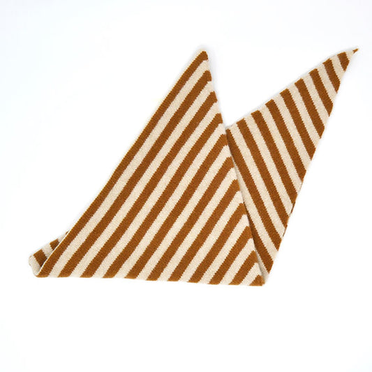 Soft Brown and Oatmeal Lambswool Neckerchief