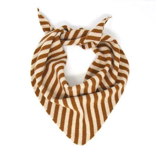 Soft Brown and Oatmeal Lambswool Neckerchief