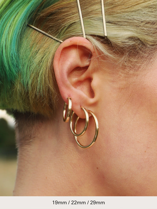 High Quality Gold Filled Hoops - 19mm