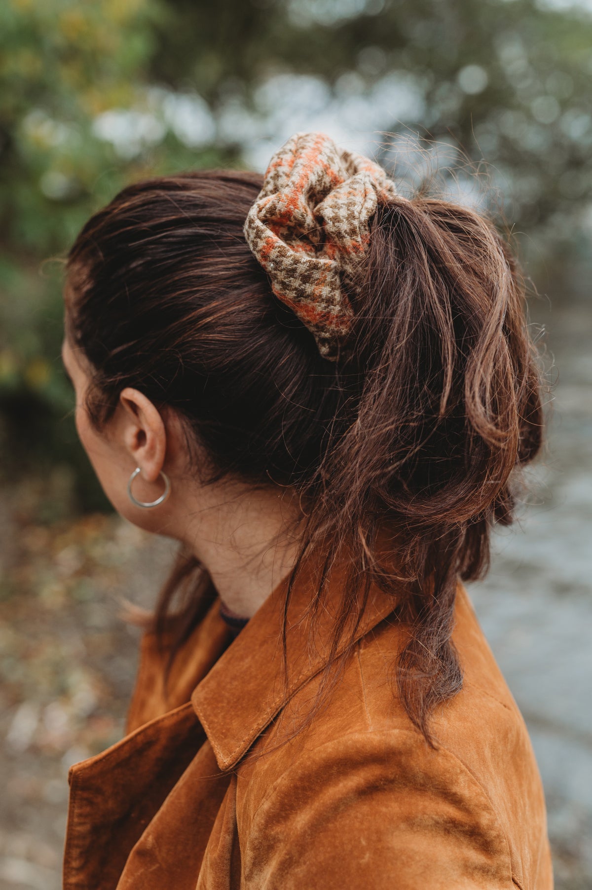Tweed and Cashmere Scrunchies