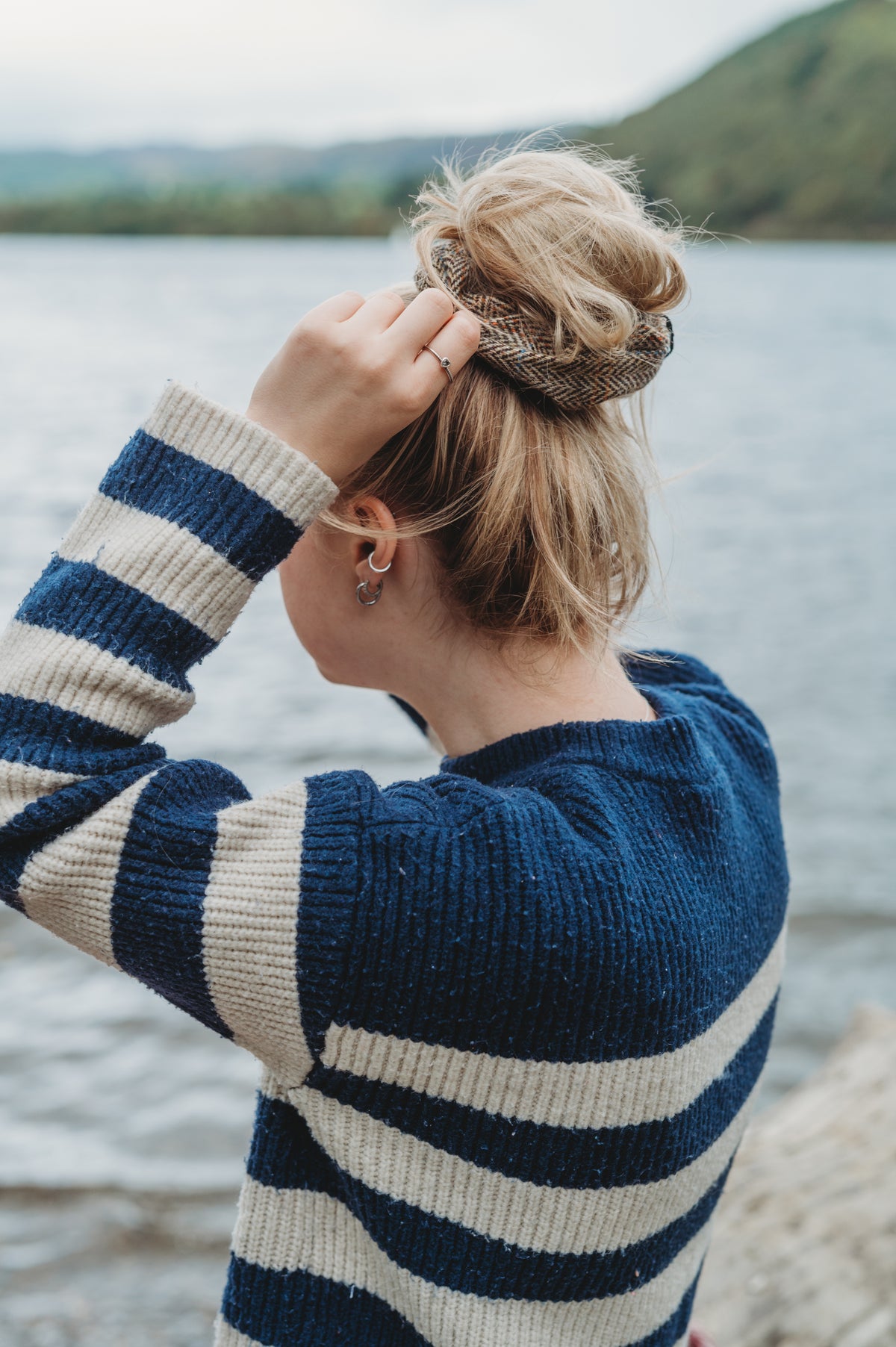 Tweed and Cashmere Scrunchies