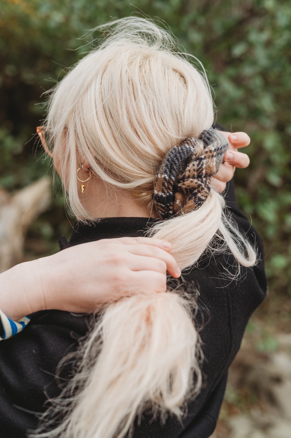 Tweed and Cashmere Scrunchies