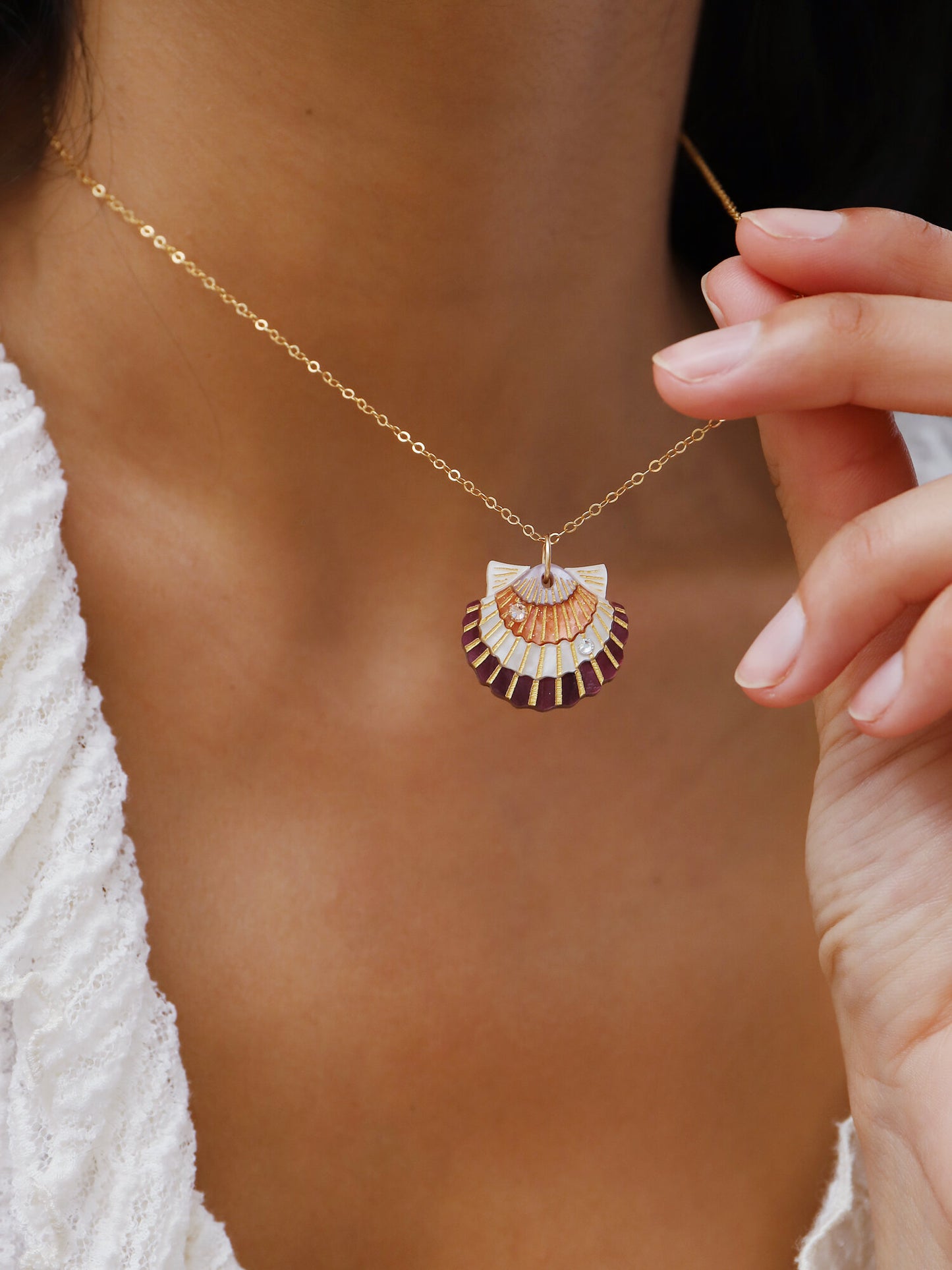 Scallop Shell Hoop Earrings