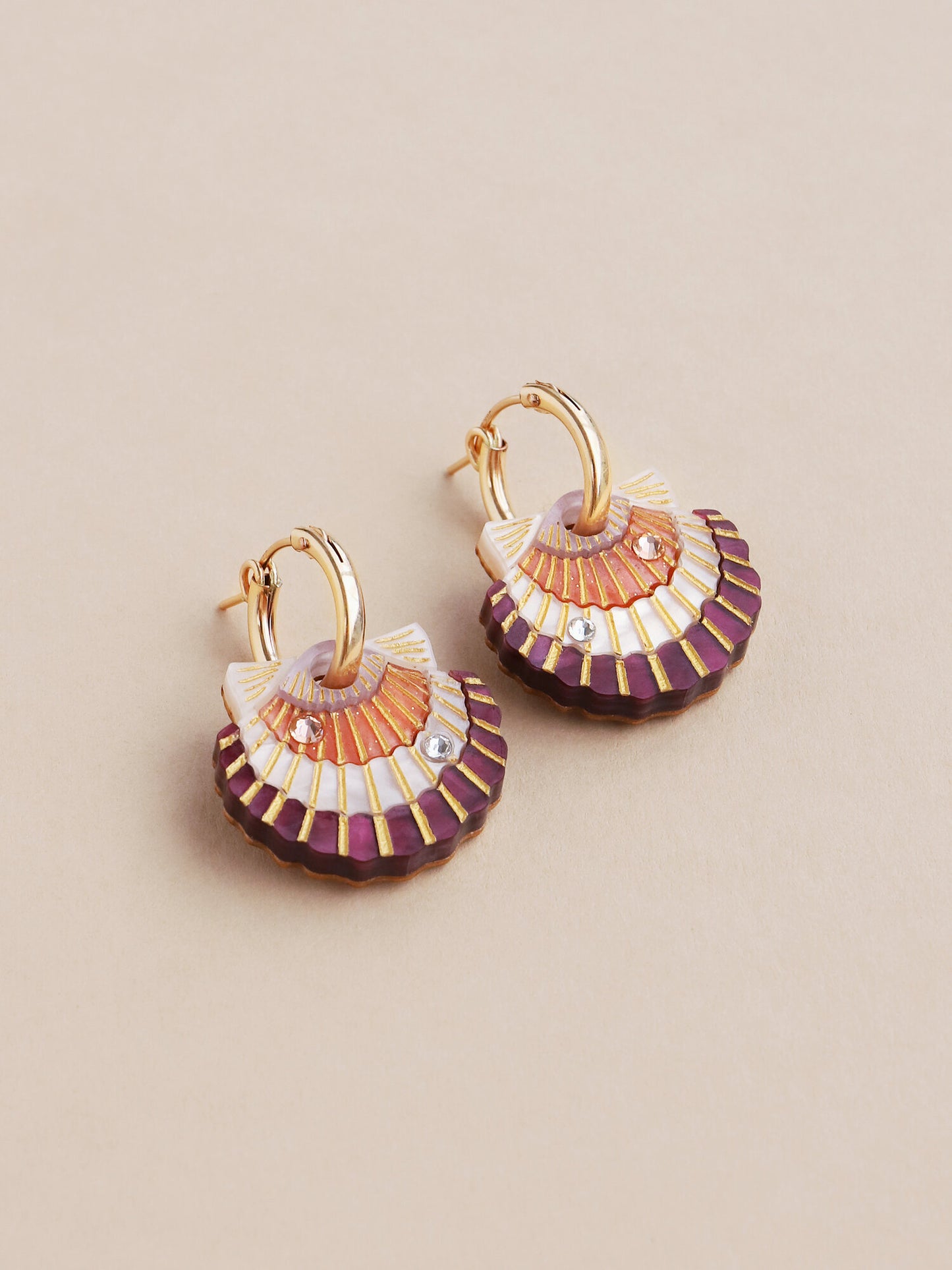 Scallop Shell Hoop Earrings