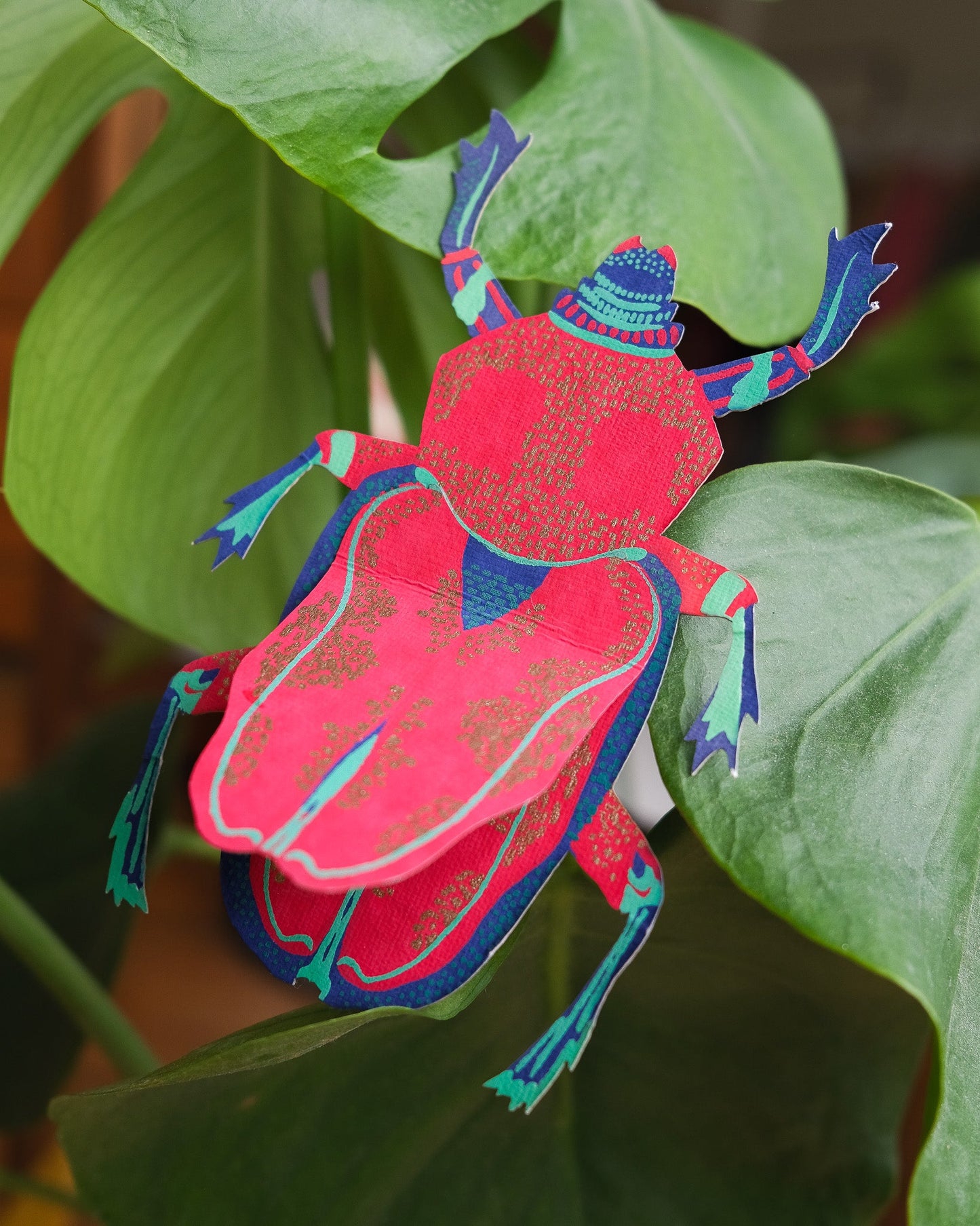 Scarab Beetle Greetings Card