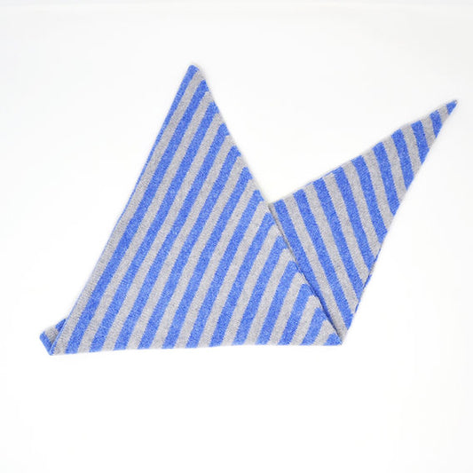 Sky Blue and Grey Lambswool Neckerchief