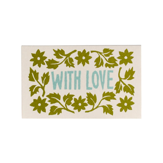 Pack of Green and Turquoise Small cards - Leaves and Stars Design