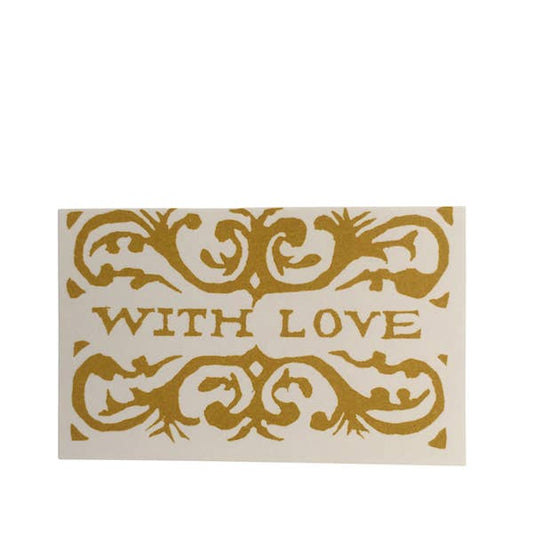 Pack of Small Cards in Mustard - Arabesque