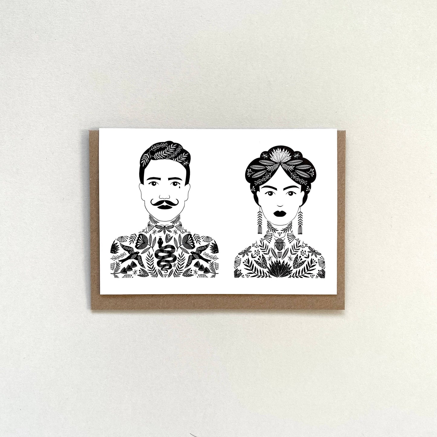 Tattooed Couple Greetings Card