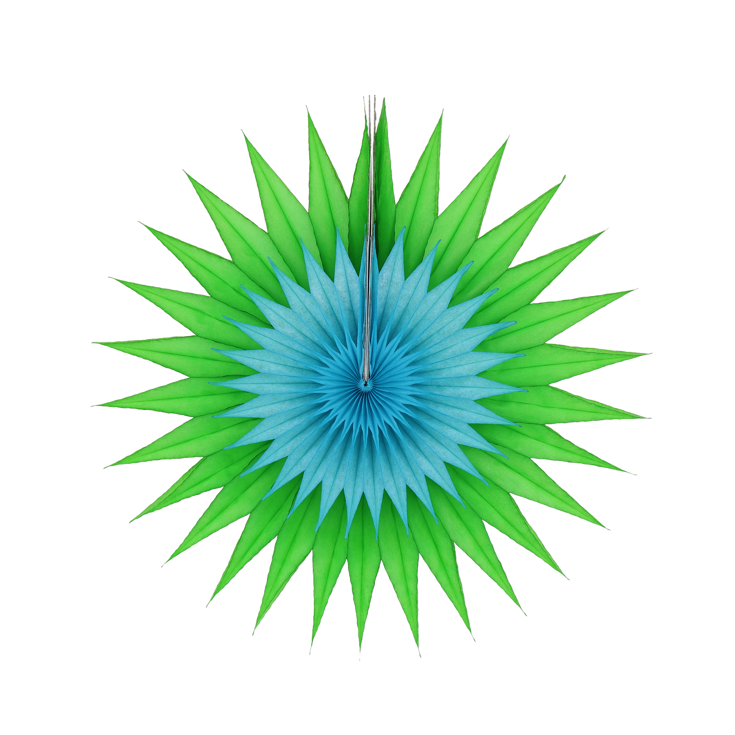 Green & Blue Pointed Duo Fan