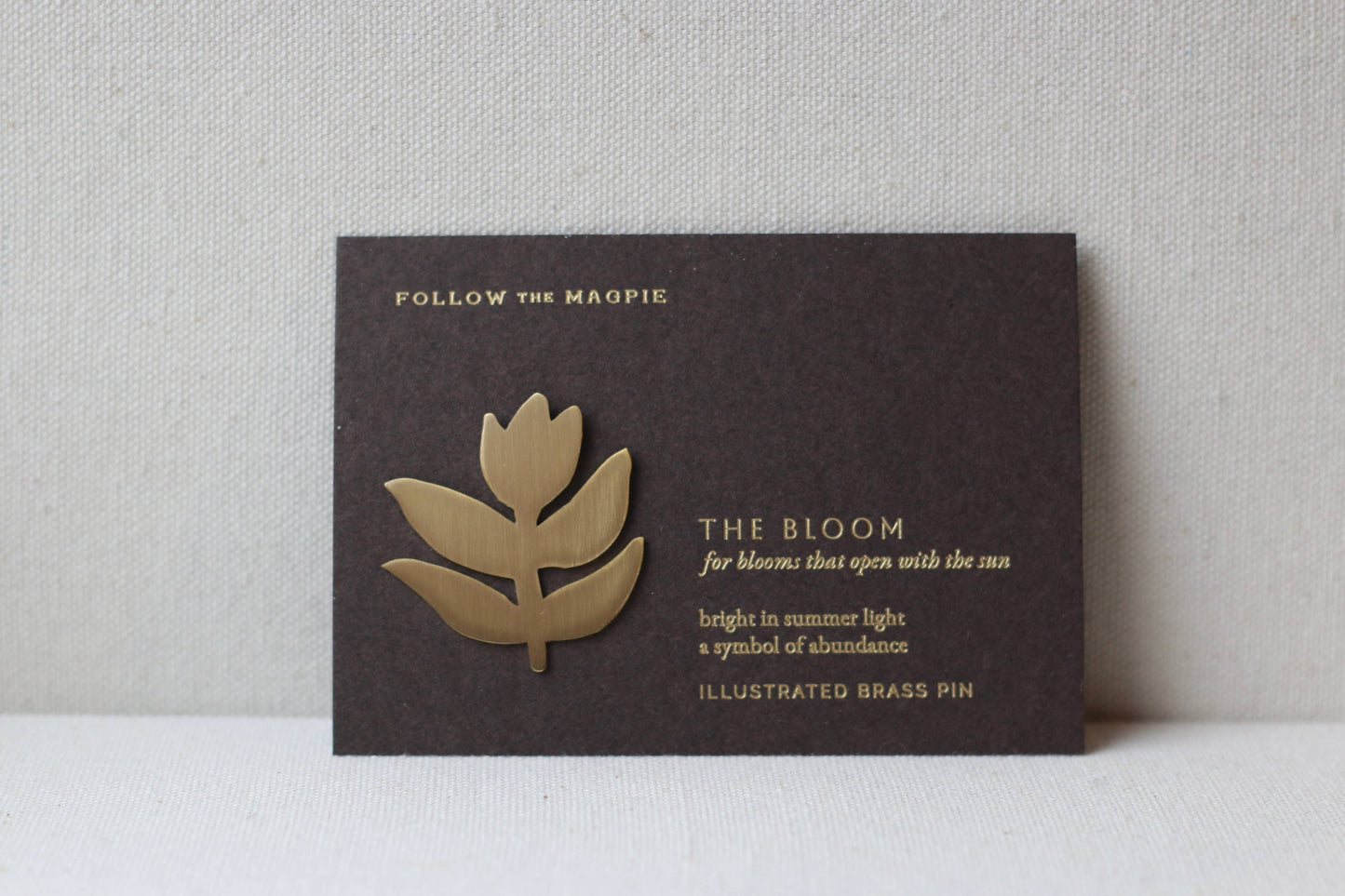 Solid Brass Brooch Pin - The Bloom (Tulip)