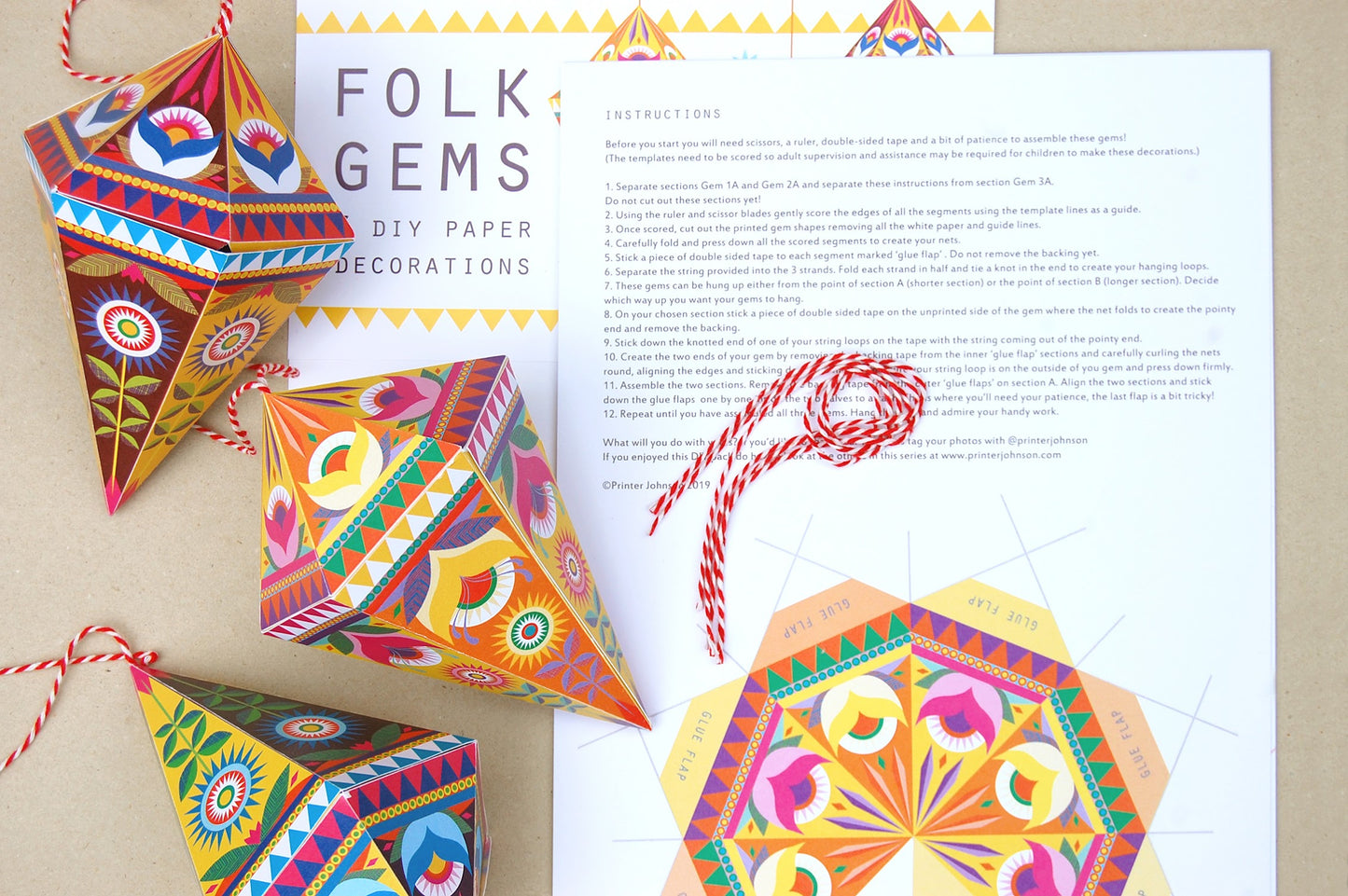 Folk Gems DIY Decoration Pack