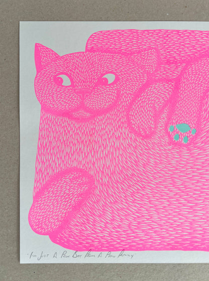I’m Just A Paw Boy From A Paw Family Riso Print