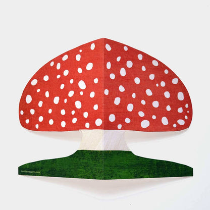 Red Mushroom Shaped Greeting Card