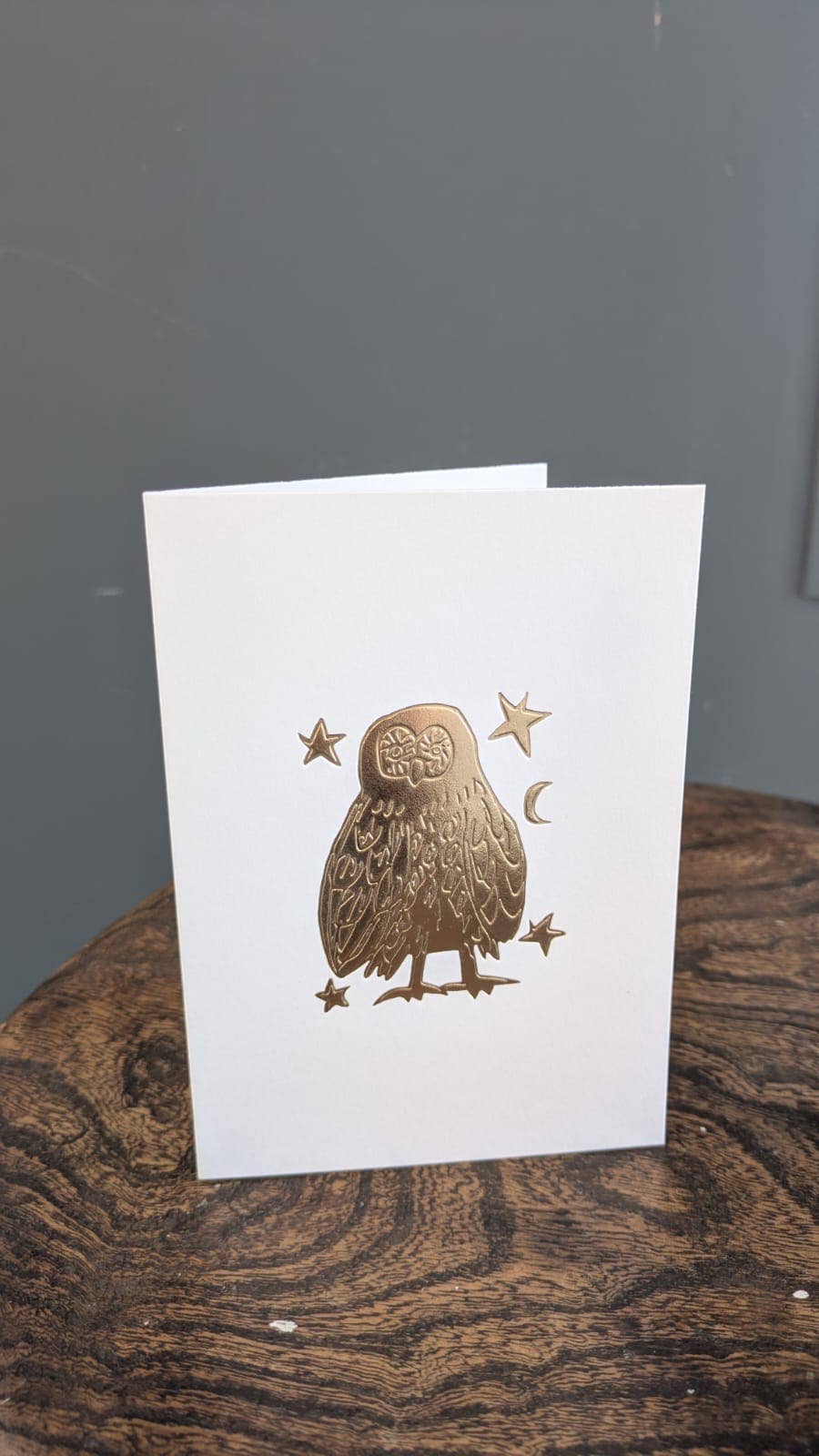 Owl Keepsake Card | Gold Embossed Art Card