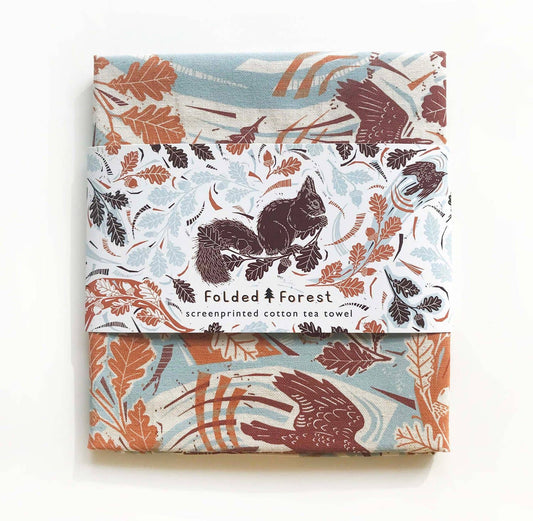 Squirrel Cotton Tea Towel