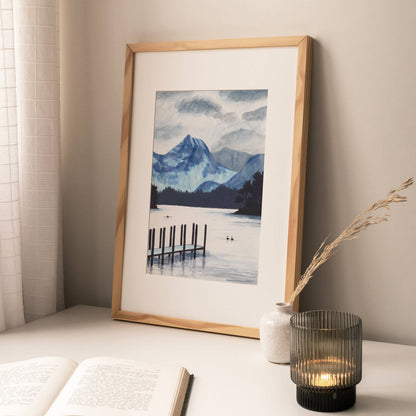 Derwentwater, Lake District - A4 Art Print