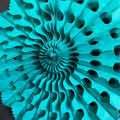 Teal Paper Fan - 30cm