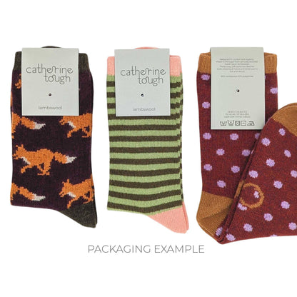 Men's Lambswool Ankle Socks - Sheep