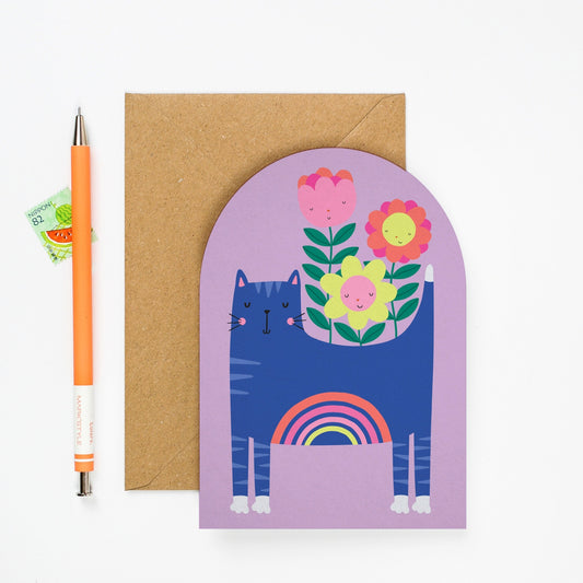 Rainbow cat Greeting Card