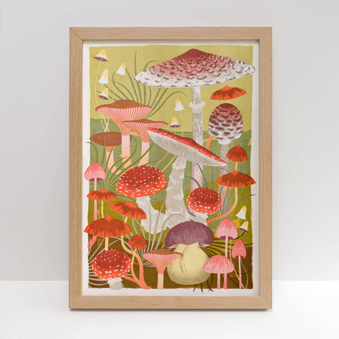 Fungi A3 Risograph Print