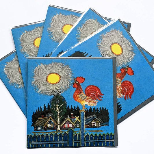 Morning Rooster Greeting Card