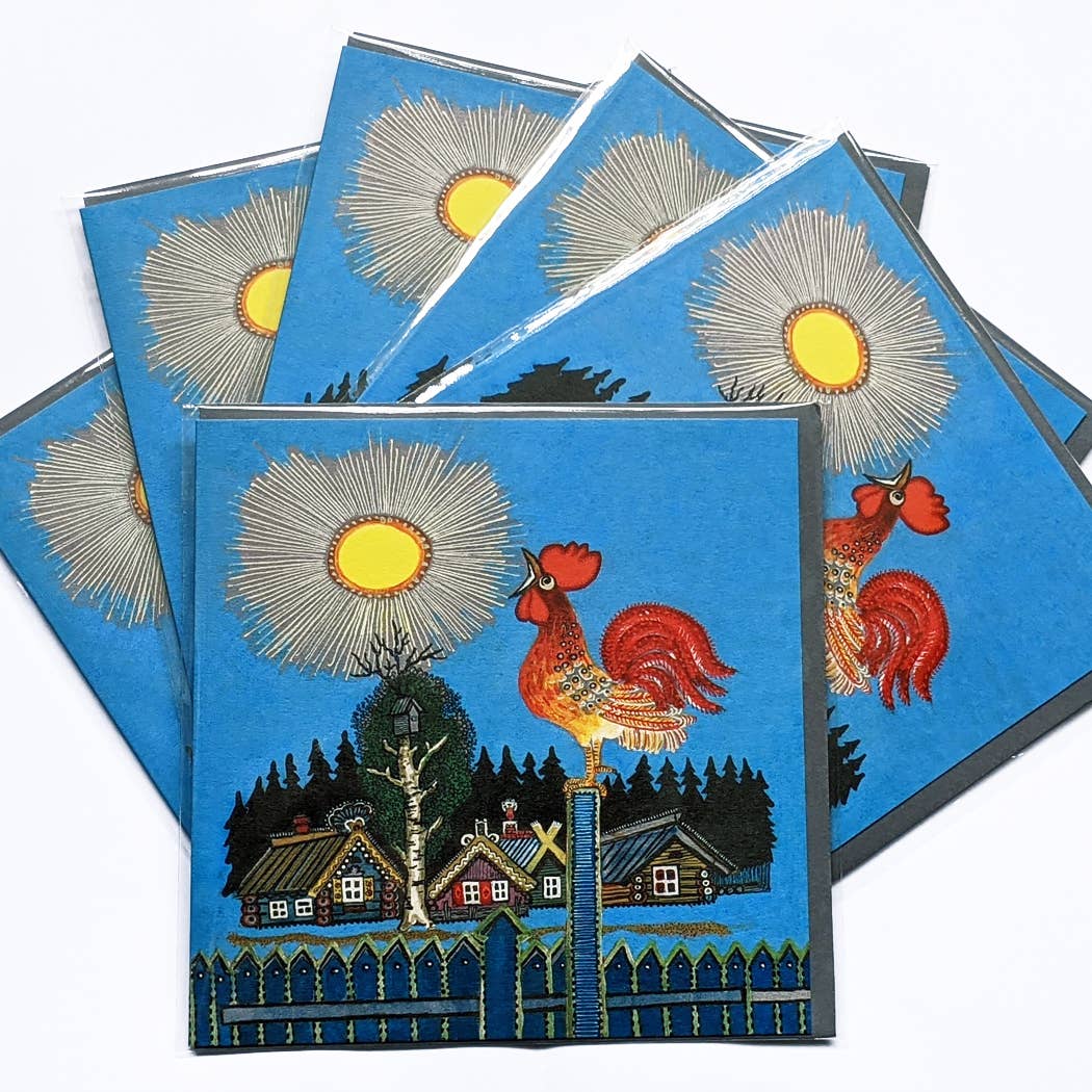 Morning Rooster Greeting Card