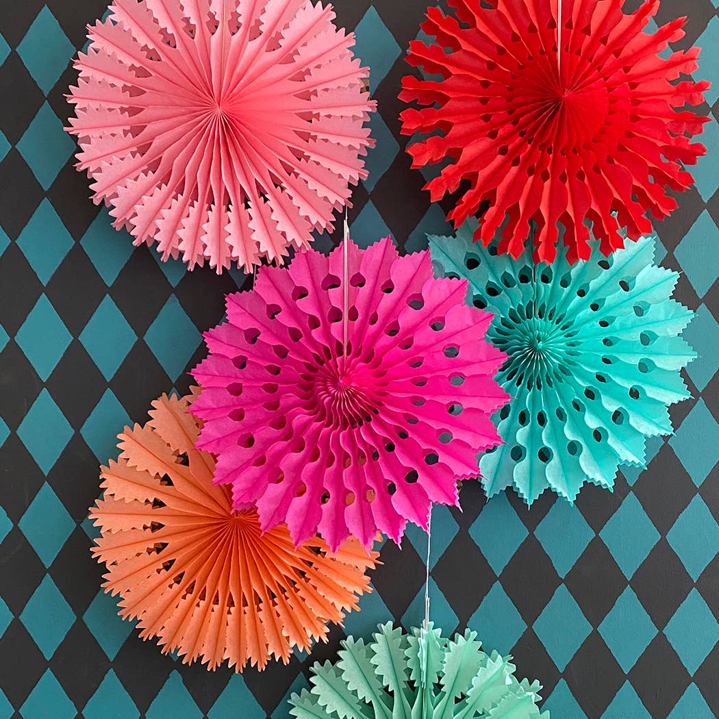 Peach Paper Fan - 30cm