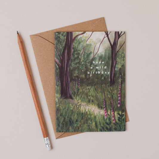 Have a Wild Birthday - Foxglove Woodland Card
