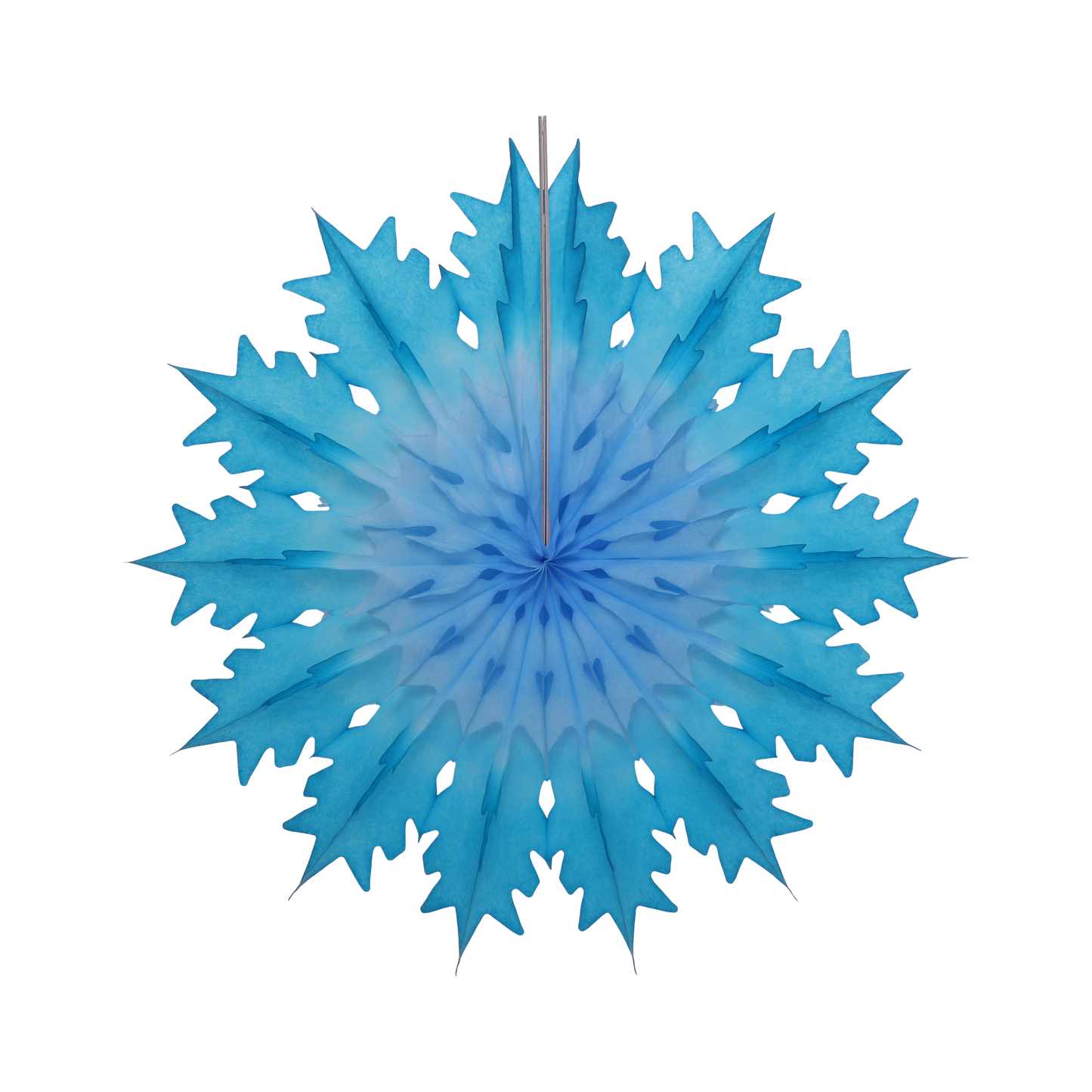 Paper Dreams Classic Snowflake Fan 45cm, Two-Tone Blue
