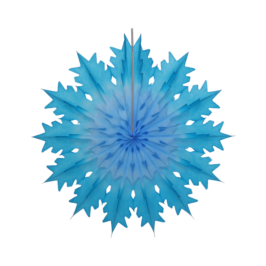 Paper Dreams Classic Snowflake Fan 45cm, Two-Tone Blue