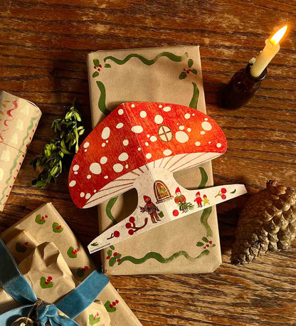 Snowy Mushroom Christmas Card