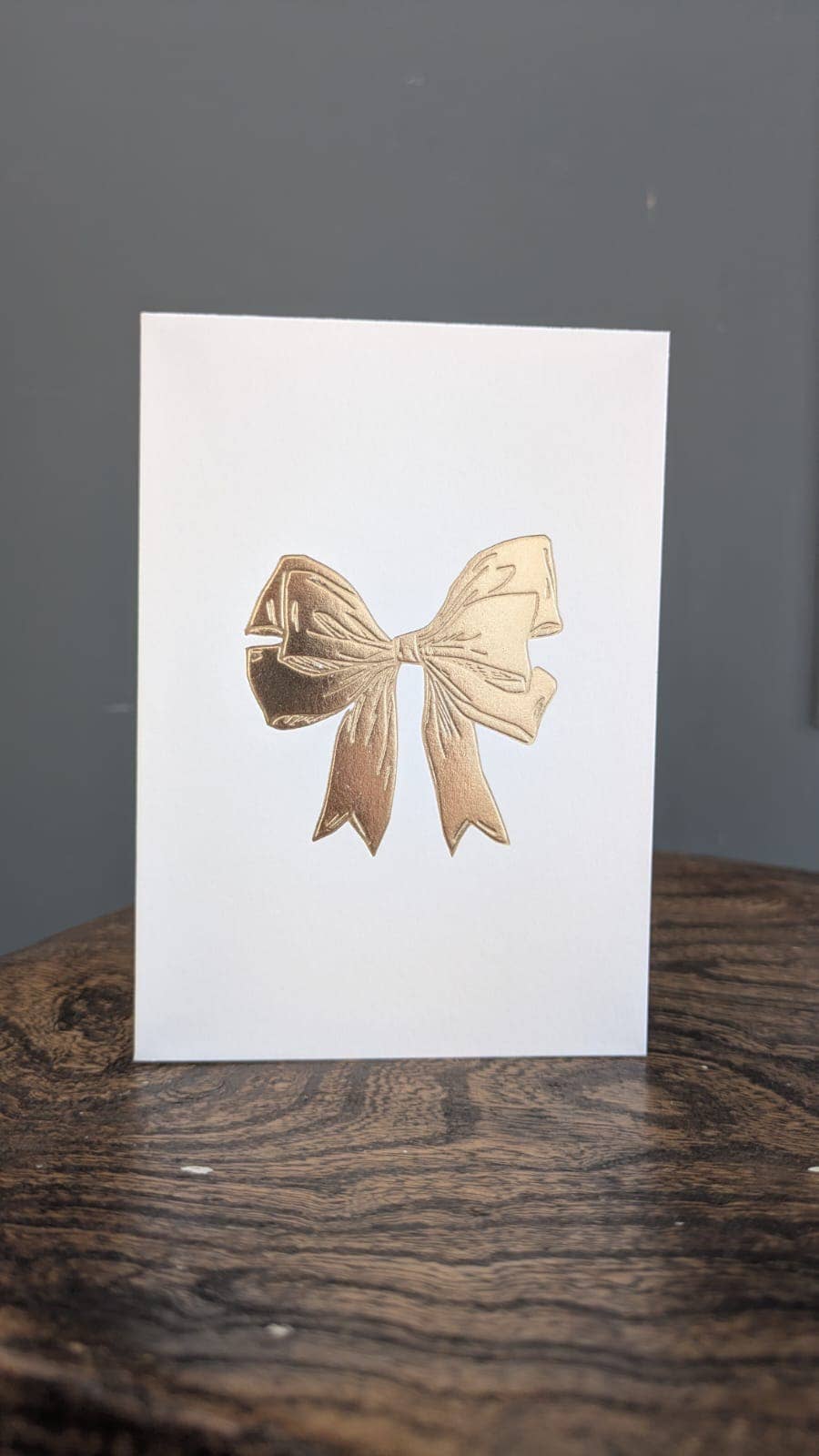 Bow Keepsake Card | Gold Embossed Art Card