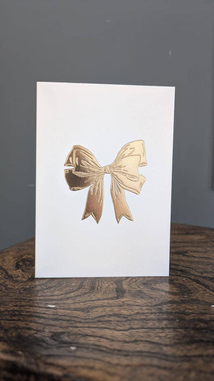 Bow Keepsake Card | Gold Embossed Art Card