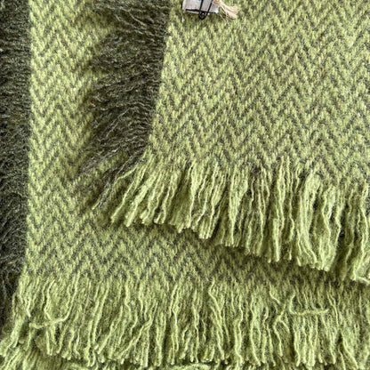 Recycled Wool Throw – 130cm x 170cm – Fern