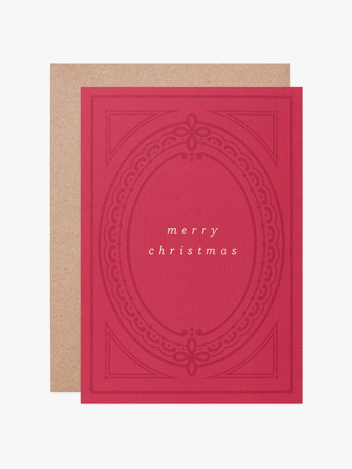 Merry Christmas Card | Vintage Greeting Card For Book Lovers