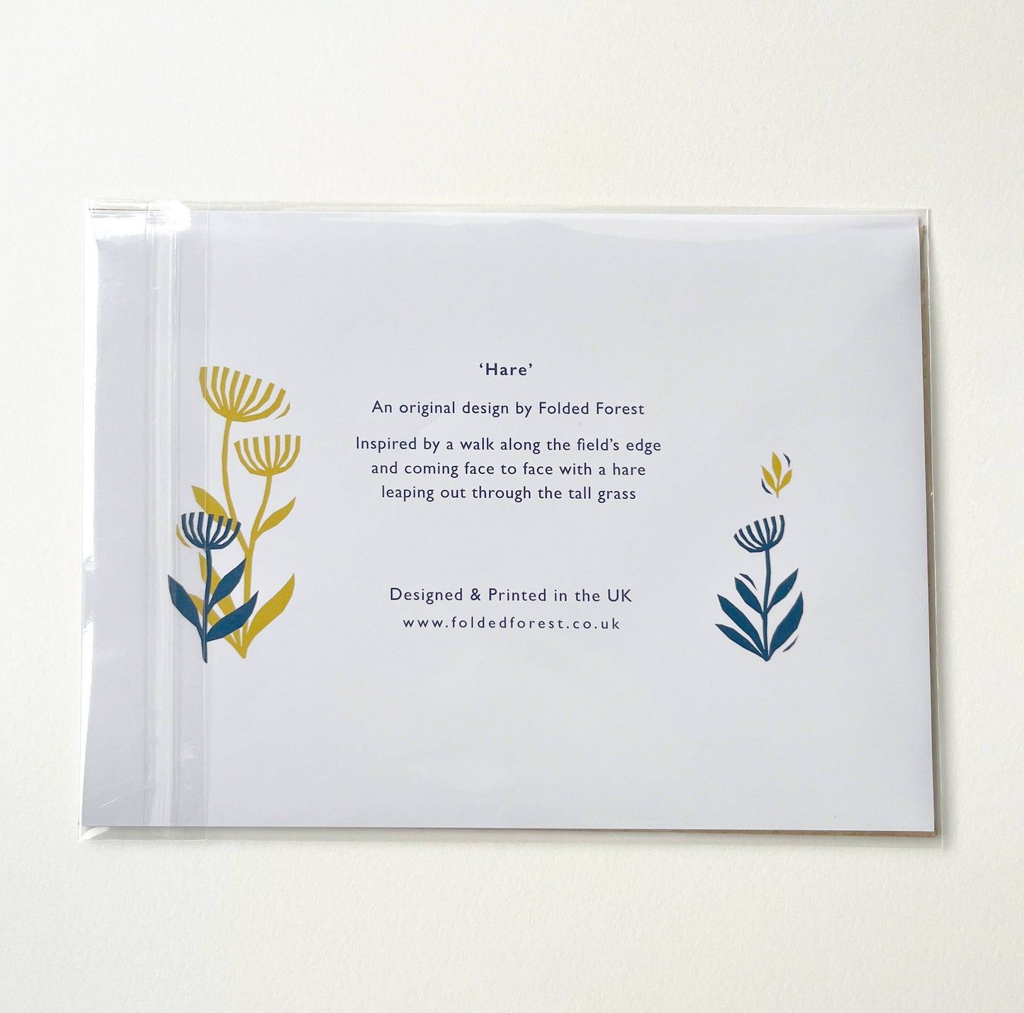 Die-Cut Greetings Card - Leaping Hare