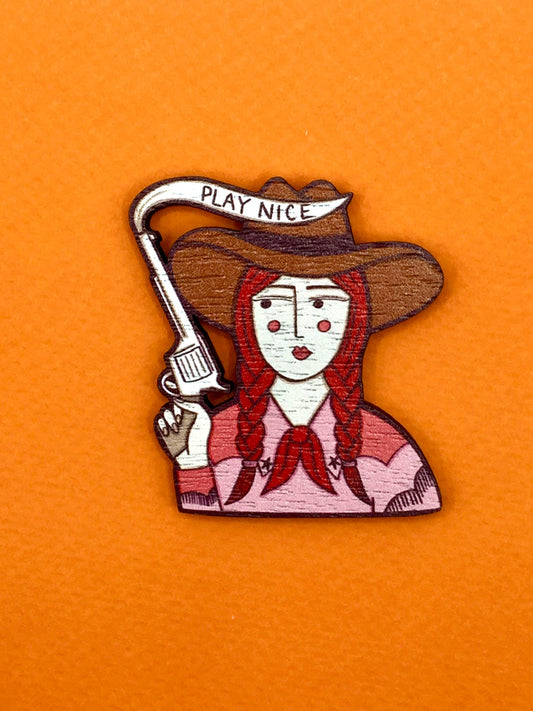 Cowgirl Pin Brooch