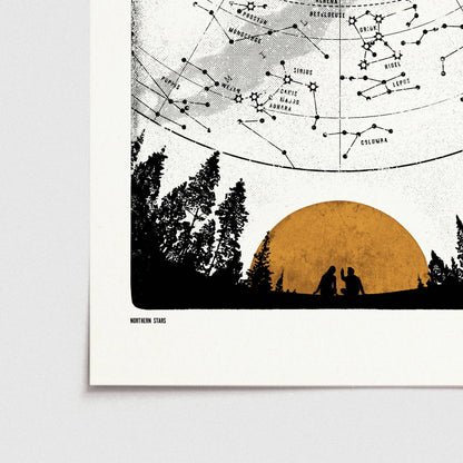 Northern Stars, Digital A4 Print