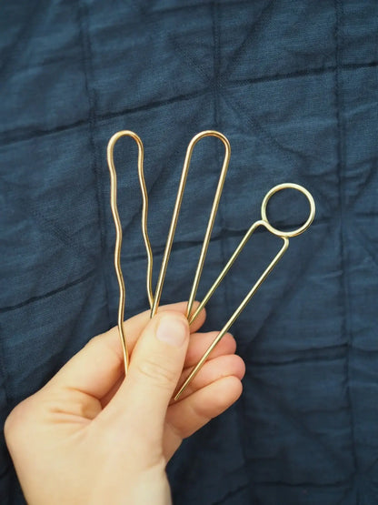 Mini-Pins Brass Hairpin Set of 3
