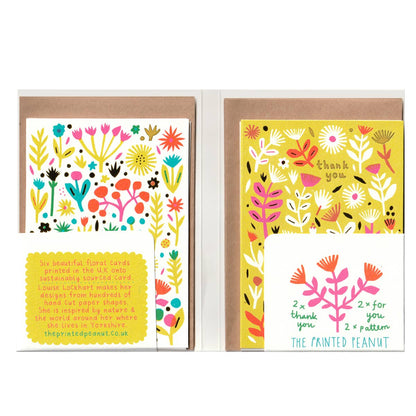 White Floral Notes Cards