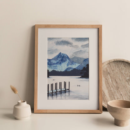 Derwentwater, Lake District - A4 Art Print