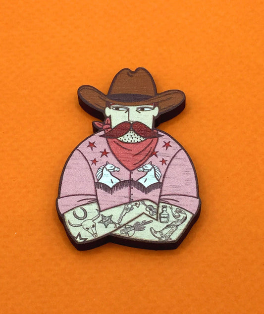 Cowboy Pin Brooch
