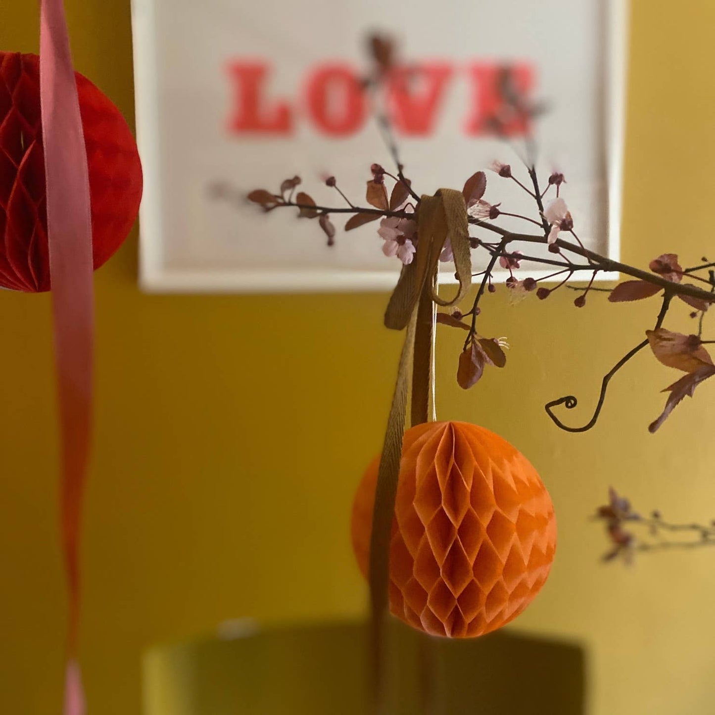 Paper Ball Decoration - Orange