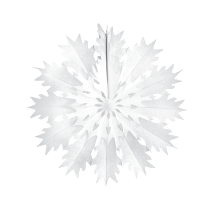 Classic Snowflake Fan 45cm White