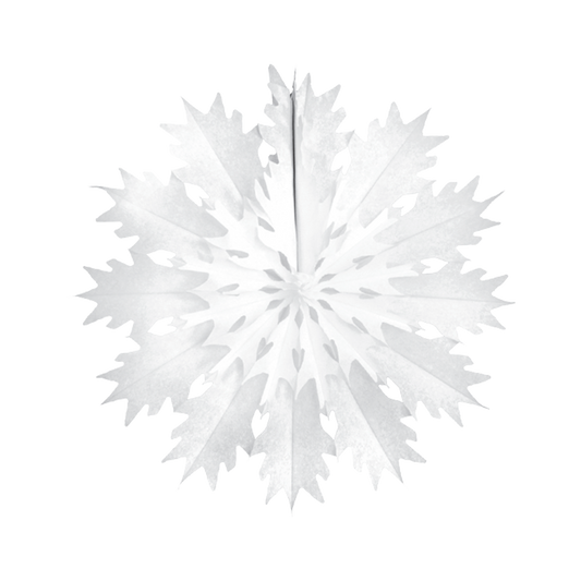Classic Snowflake Fan 45cm White