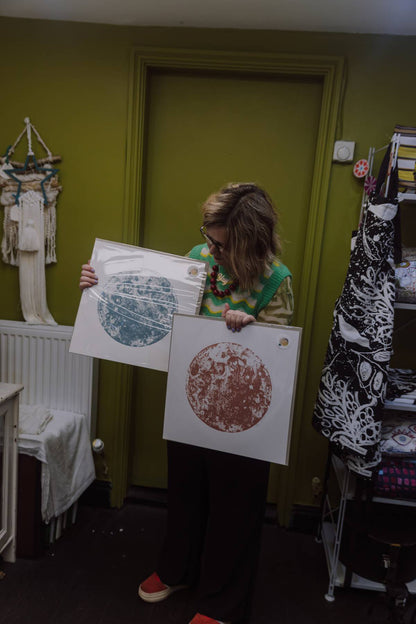 Green Moon Screen Print