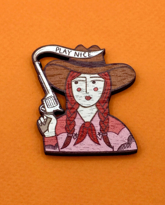 Cowgirl Pin Brooch