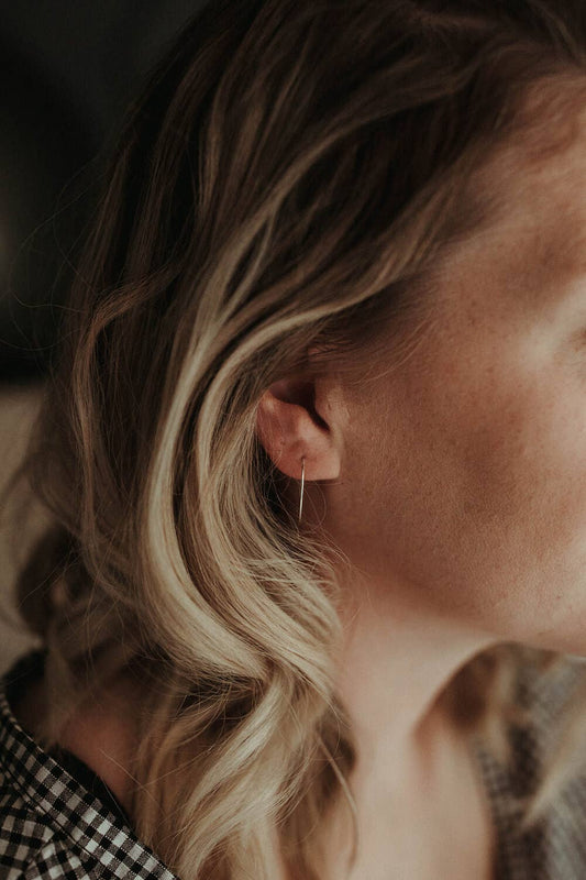 Marianne Minimal Silver Hoop Earrings